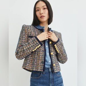 Veronica Beard Lars Tweed Jacket w/ gold buttons Sz. 2